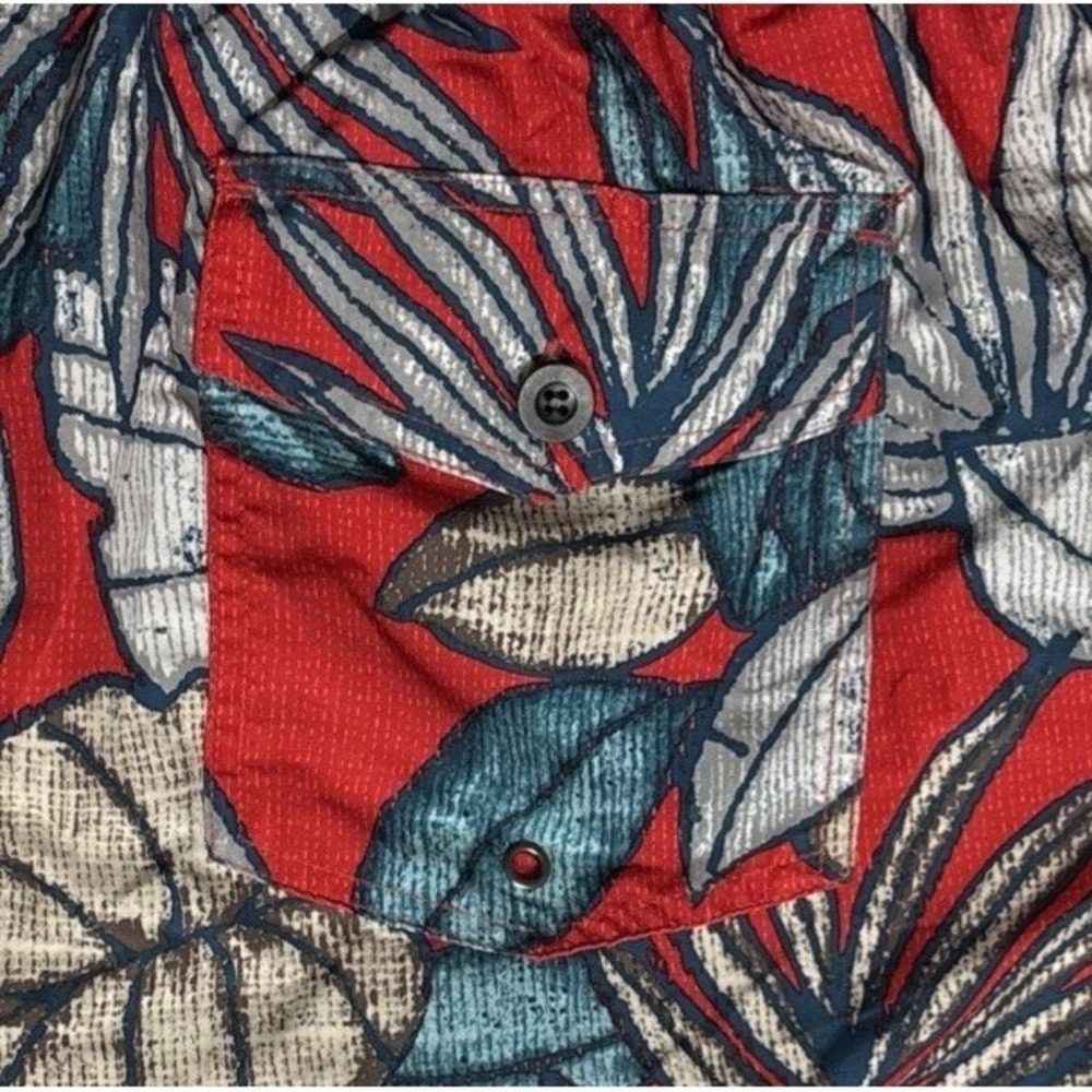 NWT St John's Bay Swim Trunks Sz XXL Red Tropical Floral Rouge BR-01-939-B - Picture 6 of 7